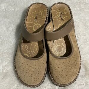 Propet suede slip on shoes